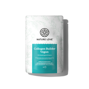 Collagen Builder Vegan Himbeere Pulver von Nature Love - 500g Pulver für 50 Portionen