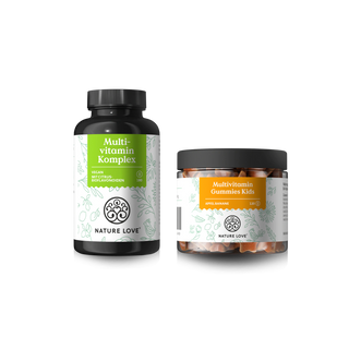 Das Nature Love's Multivitamin - Family-Set enthält zwei Produkte für alle Altersgruppen geeignet sind.