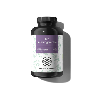 Ashwagandha Kapseln von Nature Love - 240 Kapseln für 80 Tage