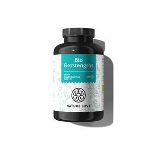 Bio Gerstengras Kapseln von Nature Love - 180 Kapseln für 2 Monate