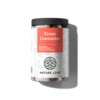 Nature Love Eisen Gummies, 120 vegane Gummibärchen zur bioverfügbaren Eisenergänzung