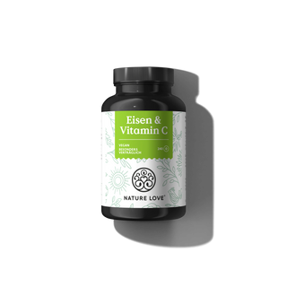 Nature Love Eisen & Vitamin C Tabletten. Ergänzungsmittel vegan