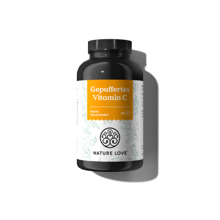 Gepuffertes Vitamin C Kapseln von Nature Love - 365 Kapseln für 6 Monate