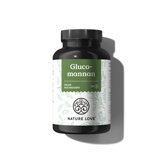 Glucomannan Kapseln von Nature Love, mit Konjakwurzel und Chrompicolinat, enthält 120 vegane Kapseln