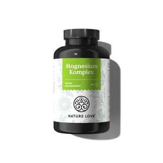 Nature Love Magnesium Komplex 180 Kapseln, 5 Formen Magnesium, hoch dosiert für optimale Unterstützung