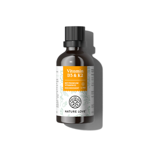 Vitamin D3 K2 Tropfen von Nature Love - 50 ml 1.700 Tropfen