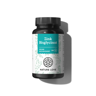 Zink Bisglycinat Tabletten von Nature Love - 365 Tabletten für 1 Jahr